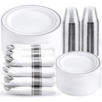 Conjunto de louças descartáveis WELLIFE 350 unidades para 50 convidados
