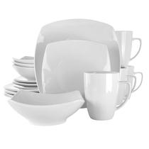 Conjunto de louças Elama 16 peças de porcelana para quatro pessoas