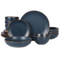 Conjunto de Louças Gibson Home Hazeltine 16 Peças - Azul Marinho