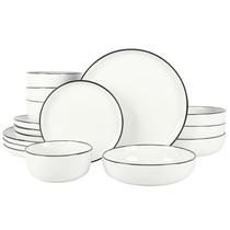 Conjunto de Louças Gibson Home Oslo - 16 Peças de Porcelana Branca Conjunto de Louças Gibson Home Oslo - 16 Peças de Porcelana Branca