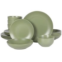 Conjunto de Louças Gibson Home Queenslane 16 Peças - Verde Fosco Conjunto de Louças Gibson Home Queenslane 16 Peças - Verde Fosco