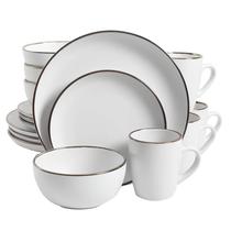 Conjunto de louças Gibson Home Rockaway Matte White 16 unidades Conjunto de louças Gibson Home Rockaway Matte White 16 unidades