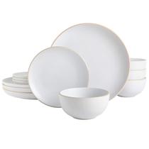 Conjunto de louças Gibson Home Rockaway Round White 12 unidades