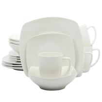 Conjunto de Louças Gibson Home Zen Buffet - 16 Peças de Porcelana Branca Conjunto de Louças Gibson Home Zen Buffet - 16 Peças de Porcelana Branca