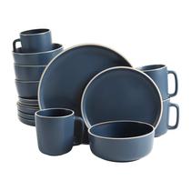 Conjunto de Louças Gibson Home Zuma - 16 Peças em Azul Cobalto Conjunto de Louças Gibson Home Zuma - 16 Peças em Azul Cobalto
