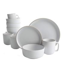 Conjunto de louças Gibson Home Zuma 16 peças redondas brancas Conjunto de louças Gibson Home Zuma 16 peças redondas brancas