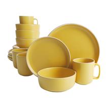 Conjunto de louças Gibson Home Zuma 16 unidades Service for 4 Yellow