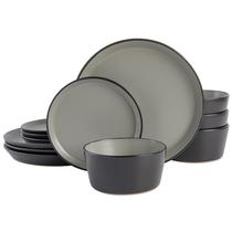 Conjunto de louças Gibson Soho Lounge Sofia Grey 12 unidades para 4 Conjunto de louças Gibson Soho Lounge Sofia Grey 12 unidades para 4