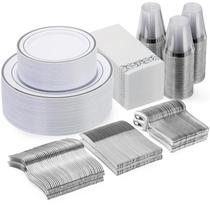 Conjunto de louças Goodluck 350 peças de prata para 50 convidados