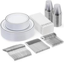 Conjunto de louças Goodluck Silver 175 peças para 25 convidados