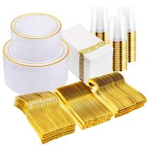 Conjunto de louças I00000 para 100 convidados com pratos, copos e talheres