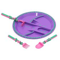 Conjunto de Louças Infantil para 1 a 3 Anos - Prato de Jantar e Utensílios