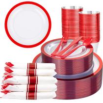 Conjunto de louças Liacere 350 unidades para 50 convidados com pratos e guardanapos Conjunto de louças Liacere 350 unidades para 50 convidados com pratos e guardanapos