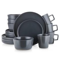Conjunto de louças Stone Lain Coupe Grey Matte Svc para 4 Conjunto de louças Stone Lain Coupe Grey Matte Svc para 4