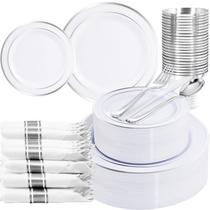 Conjunto de louças WELLIFE para 30 pessoas com pratos, copos e talheres