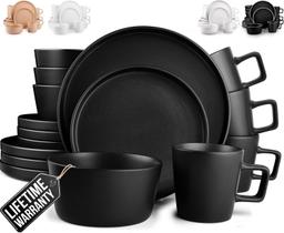 Conjunto de louças Zulay Kitchen Terra 16 peças para 4, preto Conjunto de louças Zulay Kitchen Terra 16 peças para 4, preto