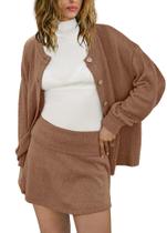 Conjunto de lounge de 2 peças, conjunto de suéter e saia para mulheres Panadila Conjunto de lounge de 2 peças, conjunto de suéter e saia para mulheres Panadila