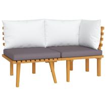 Conjunto de lounge de pátio vidaXL, 2 peças, móveis de jardim, madeira de acácia Conjunto de lounge de pátio vidaXL, 2 peças, móveis de jardim, madeira de acácia