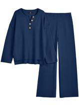 Conjunto de Lounge LILLUSORY Feminino - 2 Peças - Moda Outono 2024