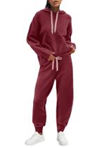 Conjunto de lounge Panadila Fuzzy Fleece, 2 peças, suéter, pijama feminino