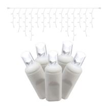 Conjunto de luces en forma de carámbano LED Vickerman 70 blanco puro con cable blanco de 5 m Conjunto de luces en forma de carámbano LED Vickerman 70 blanco puro con cable blanco de 5 m