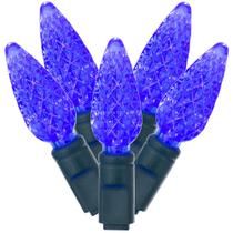 Conjunto de Luces LED Vickerman 100 Luces C6 Azules en Cable Verde Conjunto de Luces LED Vickerman 100 Luces C6 Azules en Cable Verde