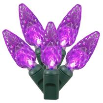 Conjunto de Luces LED Vickerman 100 Luces C6 Moradas con Cable Verde Conjunto de Luces LED Vickerman 100 Luces C6 Moradas con Cable Verde