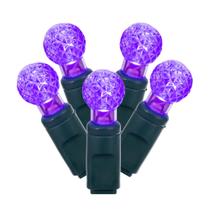 Conjunto de Luces LED Vickerman 100 Luces G12 Morado con Cable Verde Conjunto de Luces LED Vickerman 100 Luces G12 Morado con Cable Verde