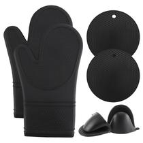 Conjunto de luvas de forno COOK WITH COLOR Silicone 6 peças resistente ao calor
