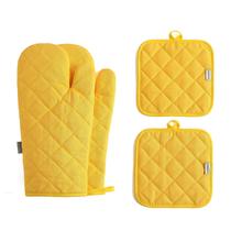 Conjunto de luvas de forno e porta-panelas M MIAOYAN de alta resistência ao calor Conjunto de luvas de forno e porta-panelas M MIAOYAN de alta resistência ao calor