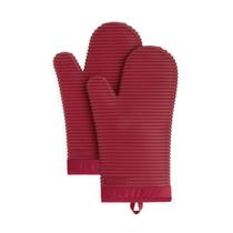 Conjunto de luvas de forno KitchenAid Ribbed Soft Silicone Passion Red