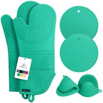 Conjunto de luvas de forno Rorecay, silicone antiderrapante resistente ao calor de 260 C