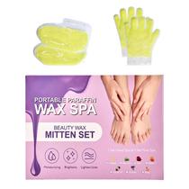 Conjunto de Luvas e Botinhas de Cera para Tratamento de Mãos e Pés com Parafina KmaxShip Conjunto de Luvas e Botinhas de Cera para Tratamento de Mãos e Pés com Parafina KmaxShip