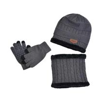 Conjunto De Luvas E Cachecol Infantil Com Forro De Pelúcia, Quente Para O Inverno, Antiderrapante,