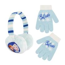 Conjunto de luvas e protetores de ouvido de inverno Disney Frozen 2 Girls 4-7 anos Conjunto de luvas e protetores de ouvido de inverno Disney Frozen 2 Girls 4-7 anos