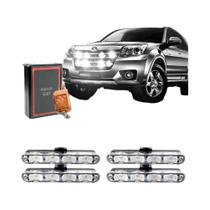 Conjunto De Luz De Grade Piscante LED Para Carro 12V 4pcs Lâmpada De Aviso De Emergência