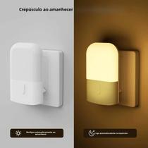 Conjunto De Luz Noturna LED Ajustável Branco Quente Mini Luminária De Parede Plug-In Para Quarto