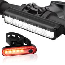 Conjunto de luzes de bicicleta QANGEL Bright LED USB-C recarregável à prova d'água