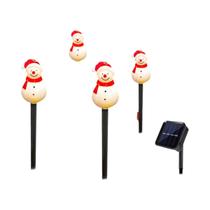 Conjunto De Luzes De Boneco De Neve De Natal 4 Peças Lâmpada À Prova d'Água Para Exterior Com 8