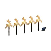 Conjunto De Luzes De Natal 5 Peças Formas De Estrela Floco De Neve Sino Árvore De Natal 8 Modos Para