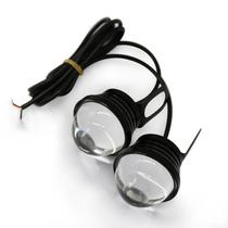 Conjunto De Luzes Estroboscópicas LED 12V Para Carro, 2 Peças, Luz De Neblina Olho De Peixe, Luz De