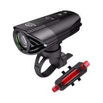 Conjunto De Luzes LED Recarregáveis USB Para Bicicleta BIKEONO Farol E Lanterna Traseira Para