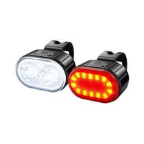 Conjunto De Luzes LED Recarregáveis USB Para Ciclismo, Farol Dianteiro E Lanterna Traseira À Prova