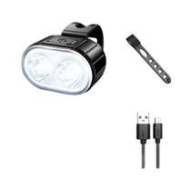 Conjunto De Luzes LED Recarregáveis USB Para Ciclismo, Farol Dianteiro E Traseiro À Prova d'Água,