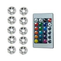 Conjunto De Luzes LED RGB Com Controle Remoto Sem Fio, Luz Ambiente Colorida Para Interior De Carro,