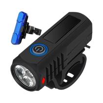 Conjunto De Luzes LED USB Para Ciclismo À Prova d'Água, Lanterna Portátil Dianteira E Traseira Para