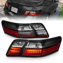 Conjunto de Luzes Traseiras AmeriLite LED Pretas para Toyota Camry 2007-2009 Conjunto de Luzes Traseiras AmeriLite LED Pretas para Toyota Camry 2007-2009