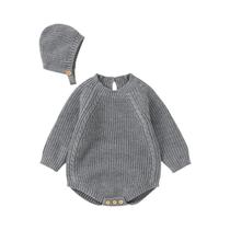 Conjunto De Macacão De Manga Longa Amigável À Pele Para Bebês Com Chapéu 0-18M Roupas Para Conjunto De Macacão De Manga Longa Amigável À Pele Para Bebês Com Chapéu 0-18M Roupas Para
