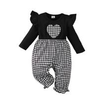 Conjunto De Macacão De Manga Longa E Chapéu Para Bebê Menina De 0 a 18 Meses, Moda Para Crianças Conjunto De Macacão De Manga Longa E Chapéu Para Bebê Menina De 0 a 18 Meses, Moda Para Crianças