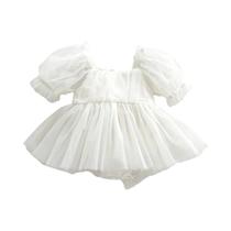 Conjunto De Macacão De Renda Com Poás Para Meninas, Vestido De Princesa Para Bebês, Body Infantil,